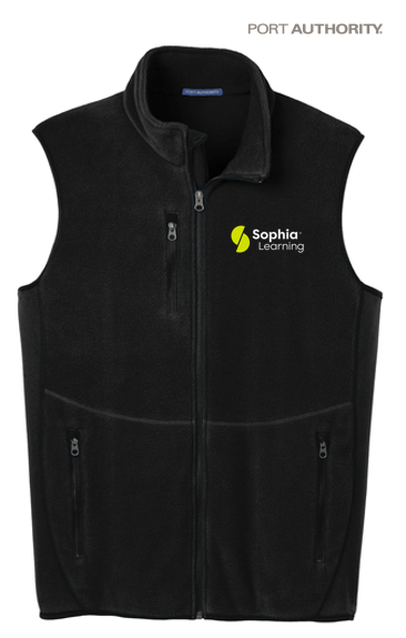 SOPHIA Port Authority® R-Tek® Pro Fleece Full-Zip Vest - BLACK