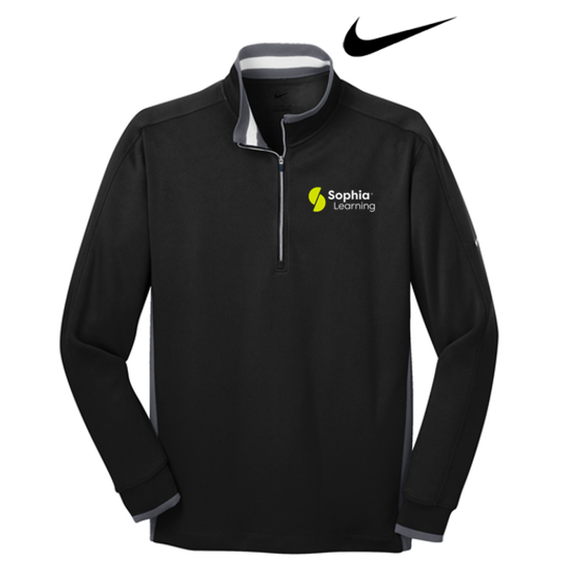 SOPHIA Nike Dri-FIT 1/2-Zip Cover-Up - Black/ Dark Grey/ White