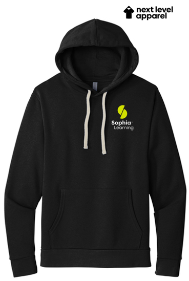 SOPHIA Next Level Apparel® Unisex Santa Cruz Pullover Hoodie - BLACK