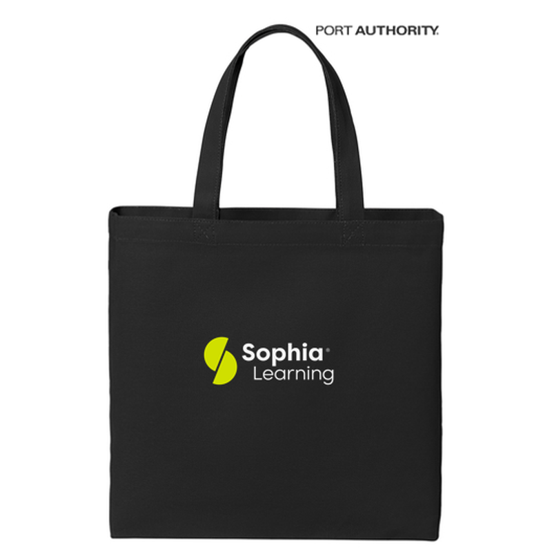 SOPHIA Cotton Canvas Tote - BLACK