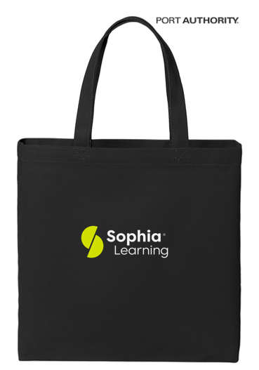 SOPHIA Cotton Canvas Tote - BLACK
