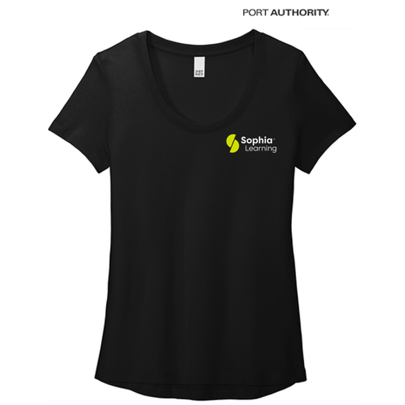SOPHIA District ® Women’s Flex Scoop Neck Tee - BLACK