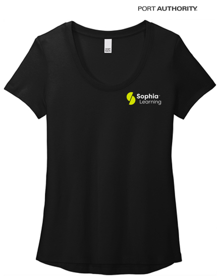 SOPHIA District ® Women’s Flex Scoop Neck Tee - BLACK