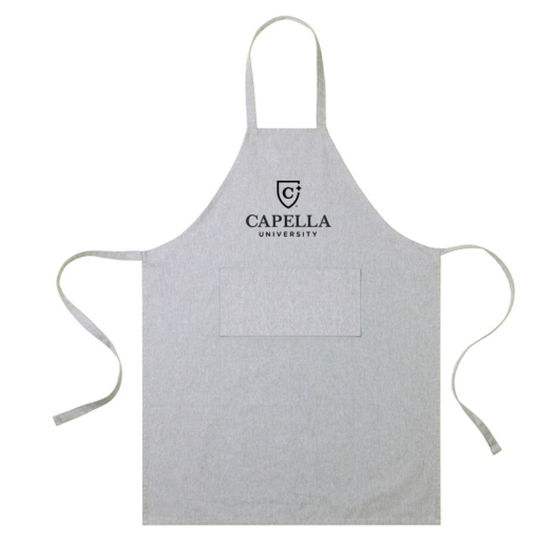 T4G AWARE™ Recycled Cotton Bib Front Apron With Pocket - Light Grey