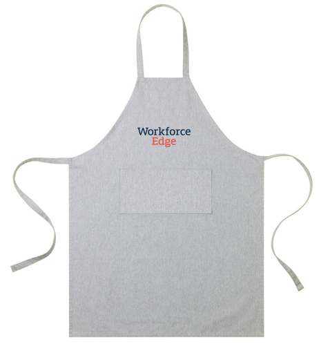 T4G AWARE™ Recycled Cotton Bib Front Apron With Pocket - Light Grey