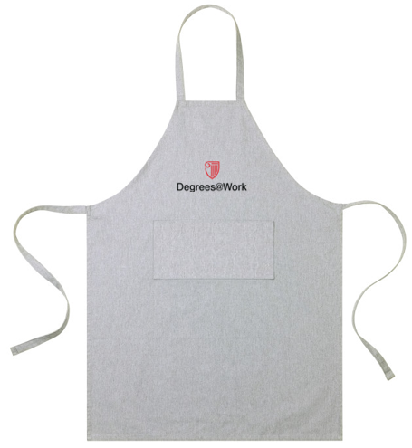 T4G AWARE™ Recycled Cotton Bib Front Apron With Pocket - Light Grey
