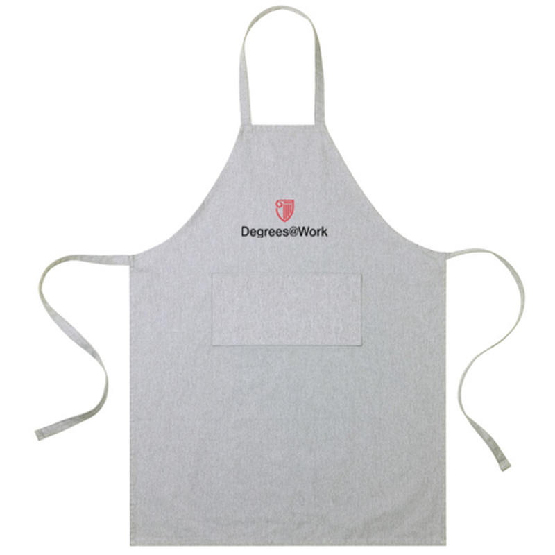 T4G AWARE™ Recycled Cotton Bib Front Apron With Pocket - Light Grey