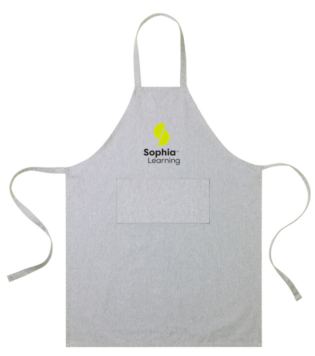 T4G AWARE™ Recycled Cotton Bib Front Apron With Pocket - Light Grey