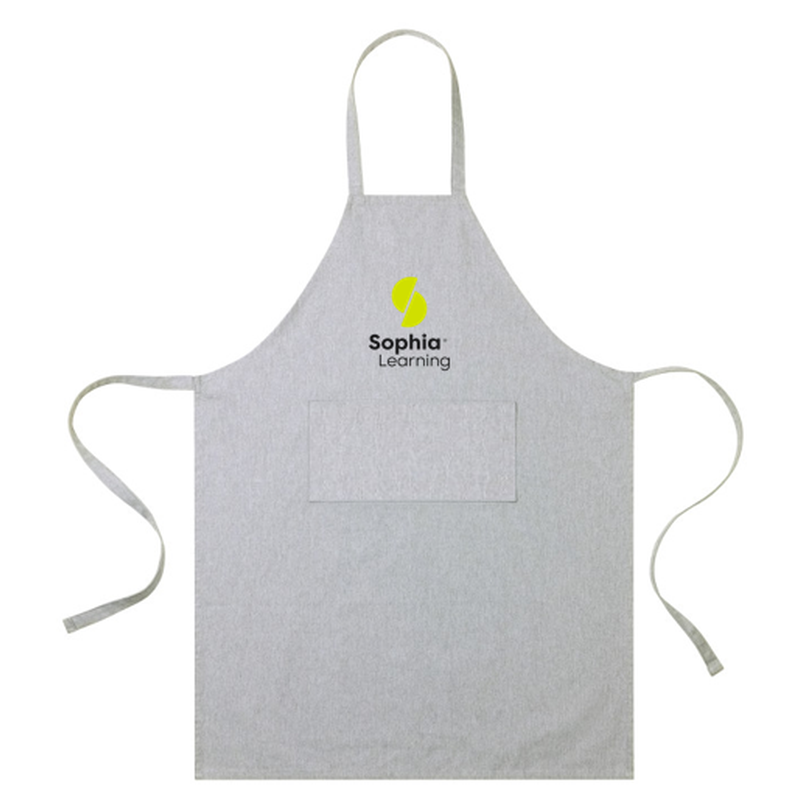 T4G AWARE™ Recycled Cotton Bib Front Apron With Pocket - Light Grey