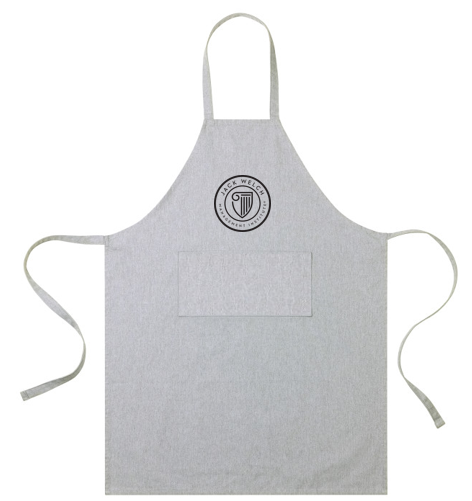 T4G AWARE™ Recycled Cotton Bib Front Apron With Pocket - Light Grey
