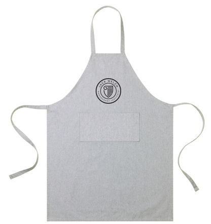 T4G AWARE™ Recycled Cotton Bib Front Apron With Pocket - Light Grey