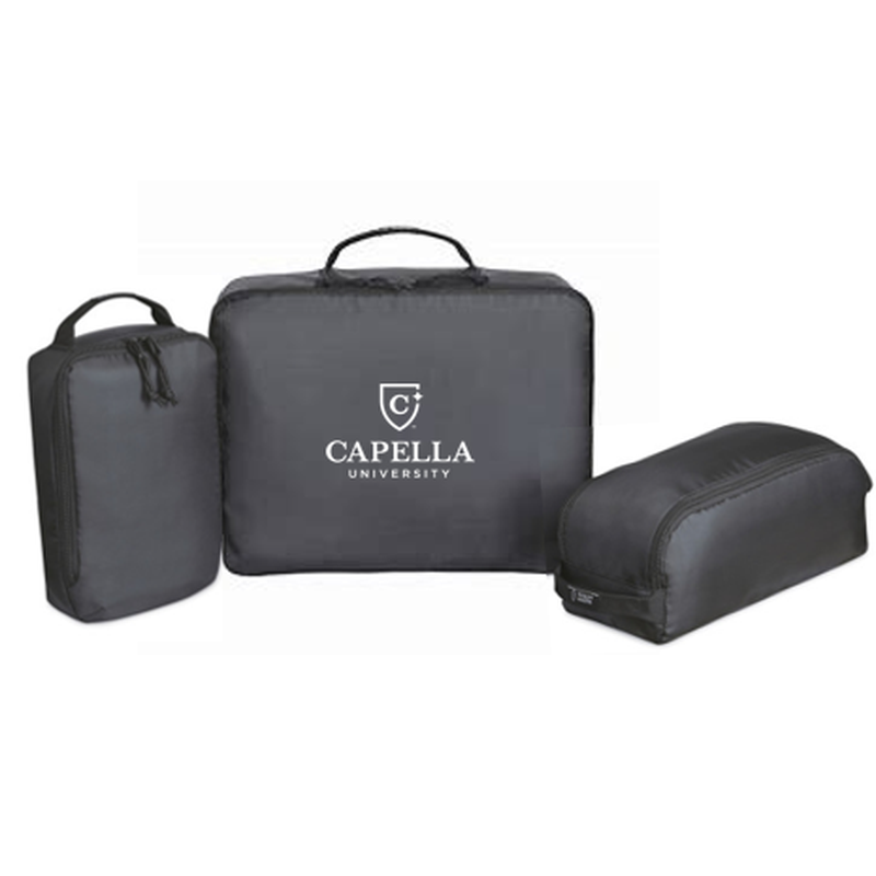T4G Renew rPET 3 Piece Packing Cube Set - BLACK