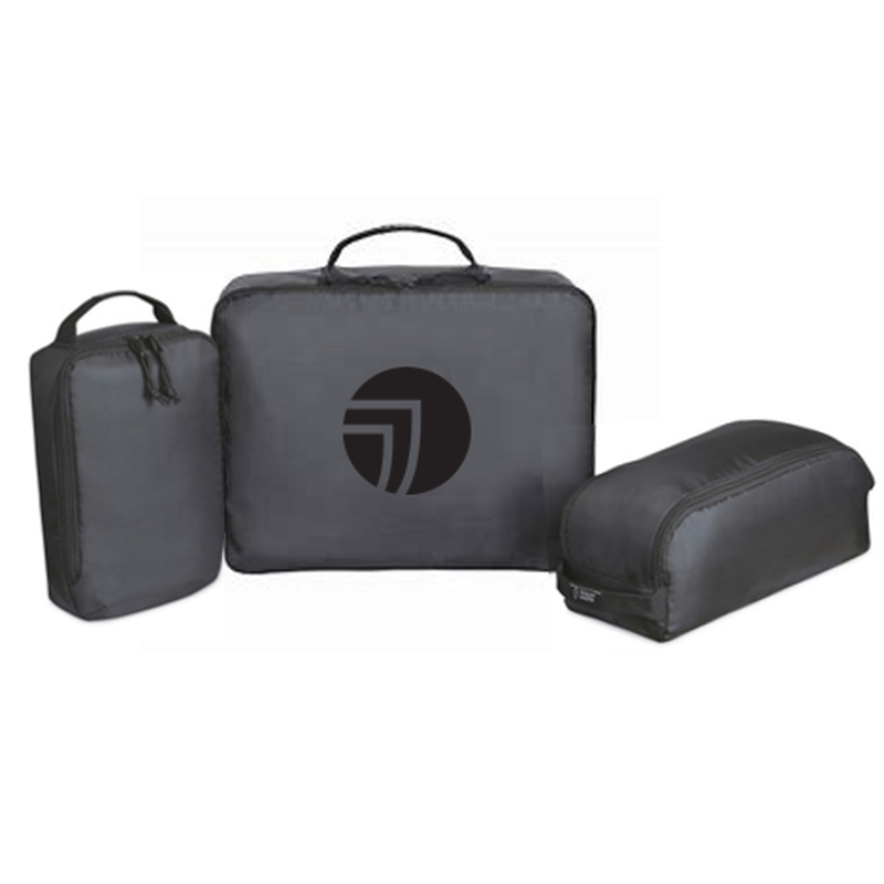 T4G Renew rPET 3 Piece Packing Cube Set - BLACK