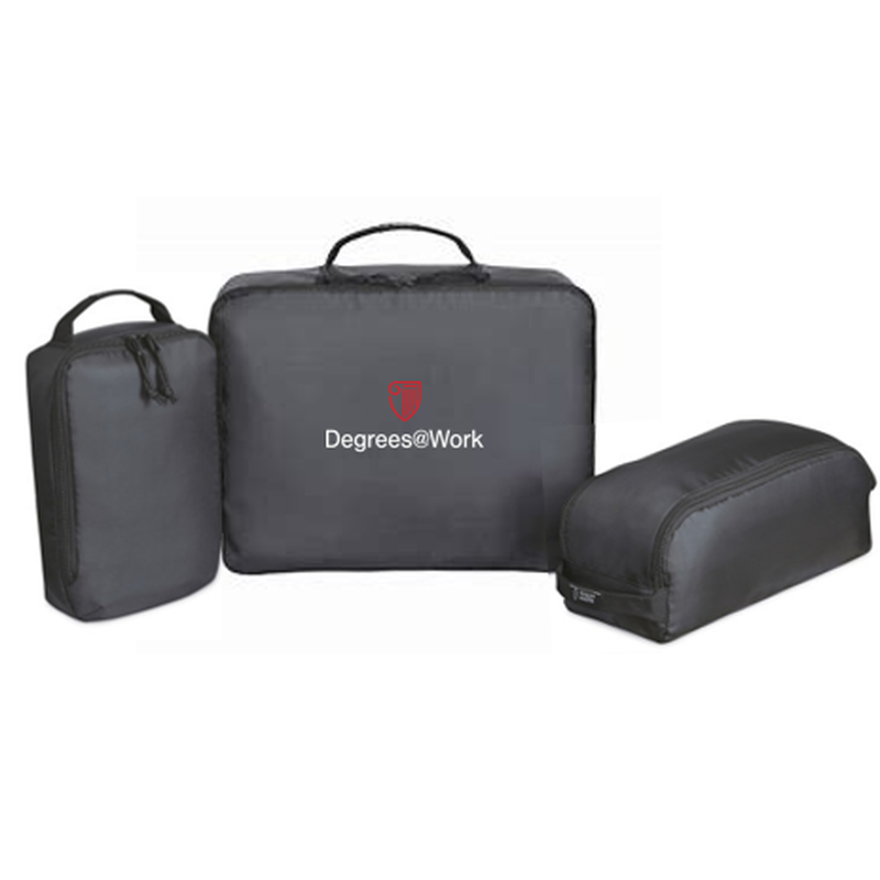 T4G Renew rPET 3 Piece Packing Cube Set - BLACK