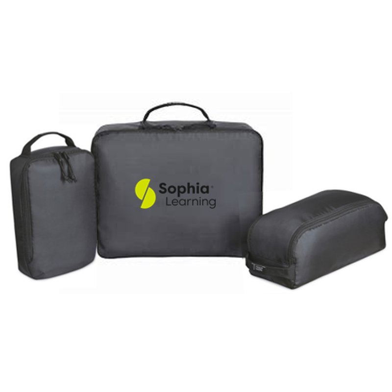 T4G Renew rPET 3 Piece Packing Cube Set - BLACK