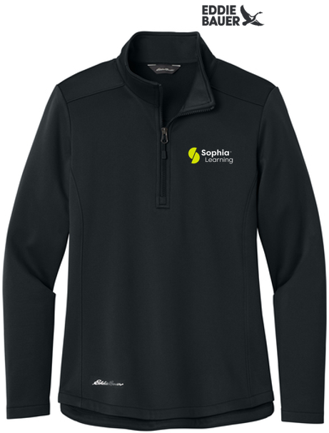 T4G Eddie Bauer® Women’s Smooth Mid Layer Fleece 1/2-Zip - BLACK