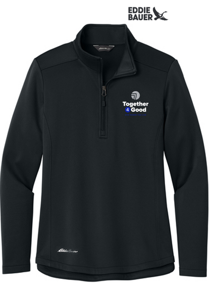 T4G Eddie Bauer® Women’s Smooth Mid Layer Fleece 1/2-Zip - BLACK
