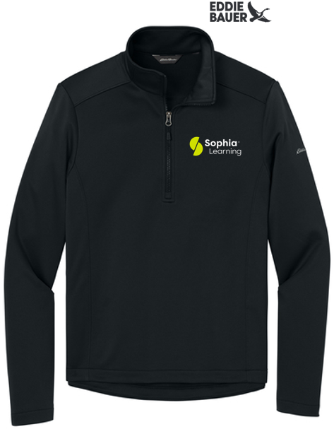 T4G Eddie Bauer® Smooth Mid Layer Fleece 1/2-Zipe - BLACK