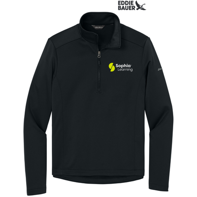 T4G Eddie Bauer® Smooth Mid Layer Fleece 1/2-Zipe - BLACK