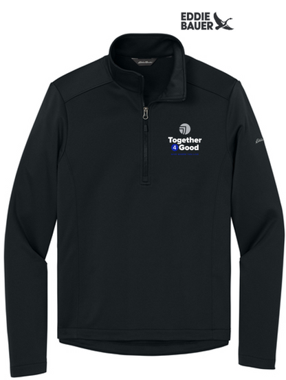 T4G Eddie Bauer® Smooth Mid Layer Fleece 1/2-Zipe - BLACK