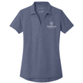 T4G Port Authority® Women's C-FREE® Cotton Blend Pique Polo - Navy Heather