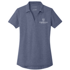 T4G Port Authority® Women's C-FREE® Cotton Blend Pique Polo - Navy Heather