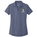 T4G Port Authority® Women's C-FREE® Cotton Blend Pique Polo - Navy Heather