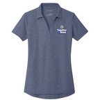 T4G Port Authority® Women's C-FREE® Cotton Blend Pique Polo - Navy Heather