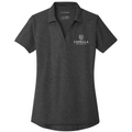 T4G Port Authority® Women's C-FREE® Cotton Blend Pique Polo - Charcoal Heather