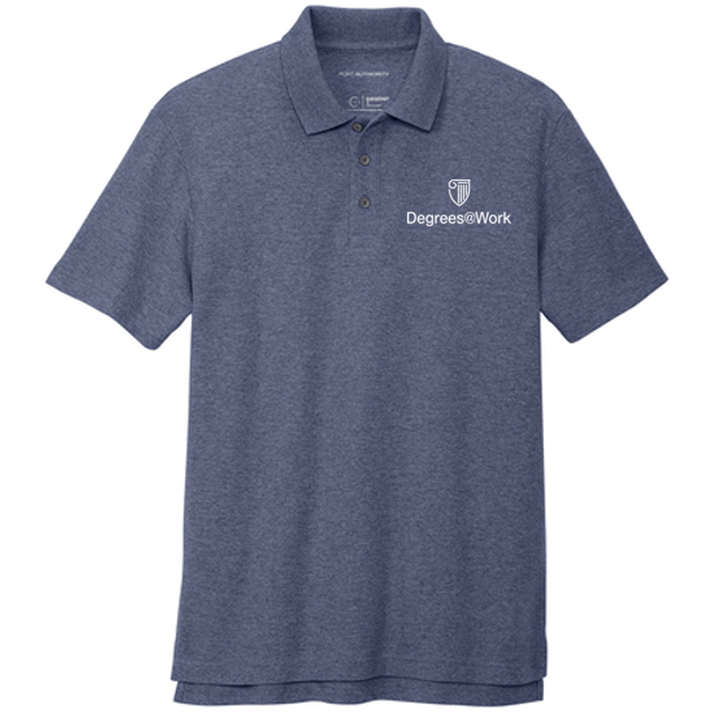 T4G Port Authority® C-FREE ® Cotton Blend Pique Polo - Navy Heather