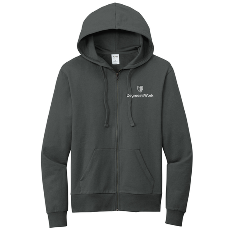 T4G Allmade® Unisex Organic French Terry Full-Zip Hoodie -  Terrain Grey