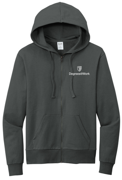 T4G Allmade® Unisex Organic French Terry Full-Zip Hoodie -  Terrain Grey