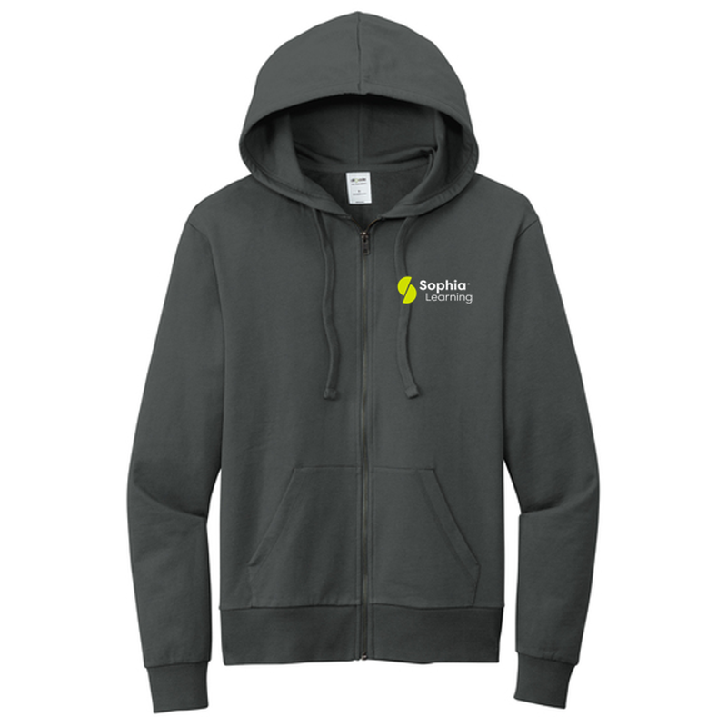 T4G Allmade® Unisex Organic French Terry Full-Zip Hoodie -  Terrain Grey