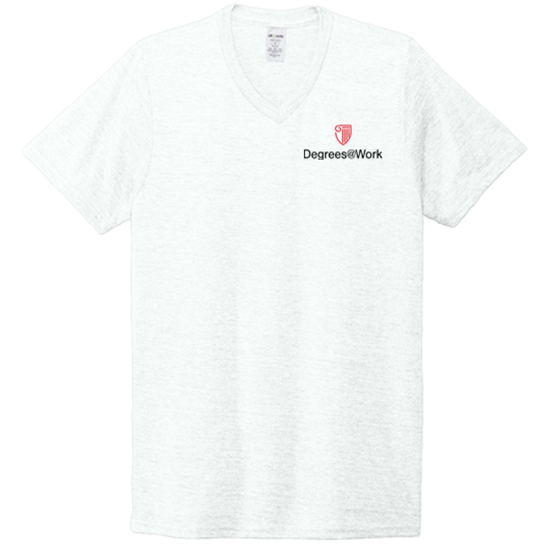 T4G Allmade® Unisex Tri-Blend V-Neck Tee - Fairly White