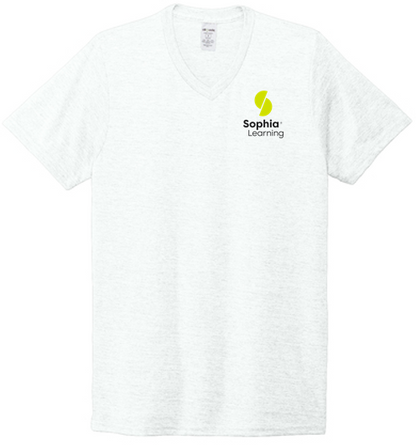 T4G Allmade® Unisex Tri-Blend V-Neck Tee - Fairly White
