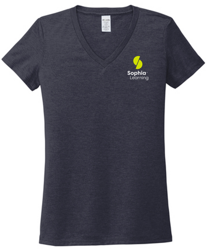 T4G Allmade® Women’s Tri-Blend V-Neck Tee - Rebel Blue
