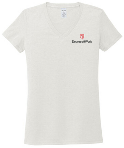 T4G Allmade® Women’s Tri-Blend V-Neck Tee - Fairly White