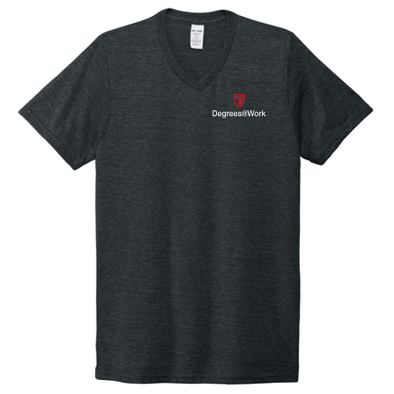 T4G Allmade® Unisex Tri-Blend V-Neck Tee - Space Black