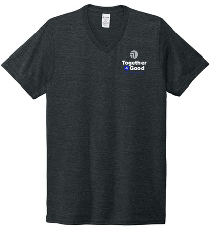 T4G Allmade® Unisex Tri-Blend V-Neck Tee - Space Black