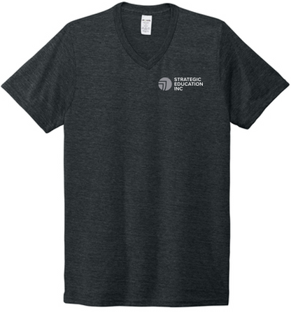 T4G Allmade® Unisex Tri-Blend V-Neck Tee - Space Black
