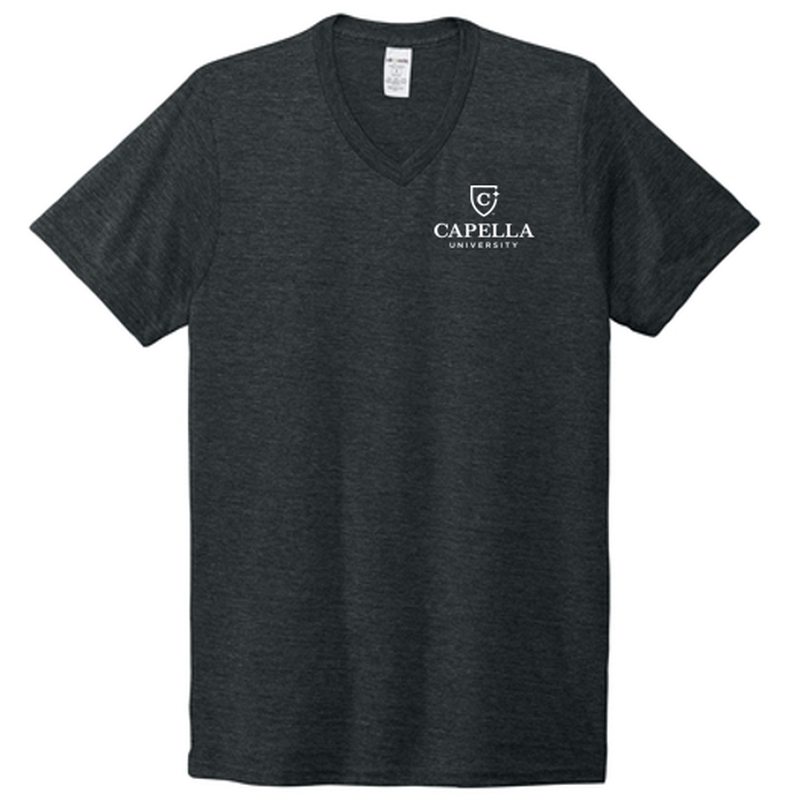 T4G Allmade® Unisex Tri-Blend V-Neck Tee - Space Black
