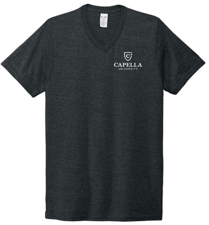 T4G Allmade® Unisex Tri-Blend V-Neck Tee - Space Black