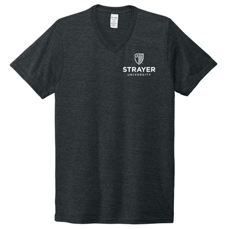 T4G Allmade® Unisex Tri-Blend V-Neck Tee - Space Black