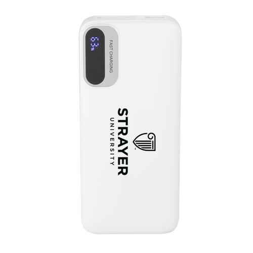 Laptop Power 20,000 mAh PD Power Bank with Integrated Cables - White