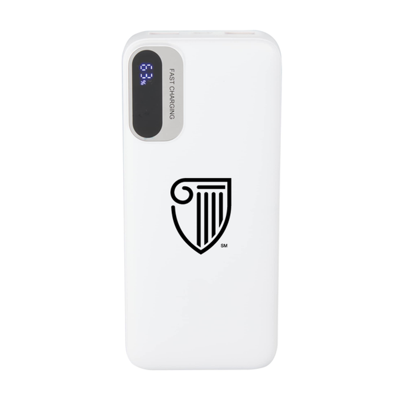 Laptop Power 20,000 mAh PD Power Bank with Integrated Cables - White