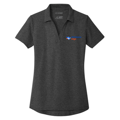 T4G Port Authority® Women's C-FREE® Cotton Blend Pique Polo - Charcoal Heather