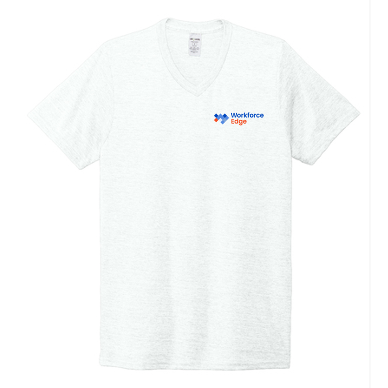 T4G Allmade® Unisex Tri-Blend V-Neck Tee - Fairly White