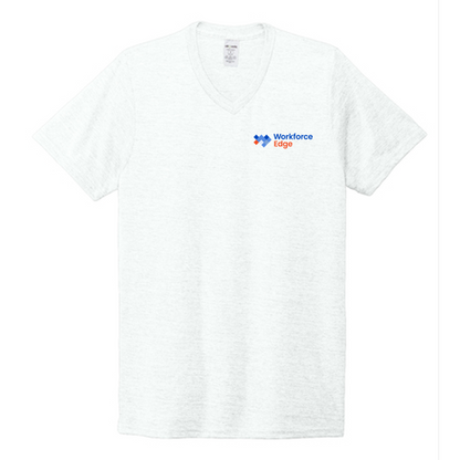 T4G Allmade® Unisex Tri-Blend V-Neck Tee - Fairly White