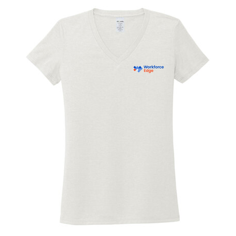 T4G Allmade® Women’s Tri-Blend V-Neck Tee - Fairly White