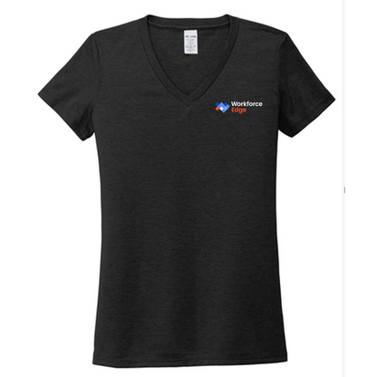 T4G Allmade® Women’s Tri-Blend V-Neck Tee - Space Black